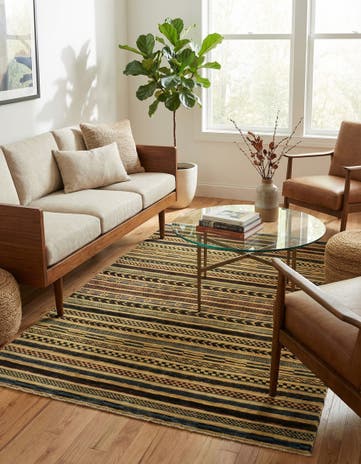 4' x 6' 4 Hand Knotted Modern Ziegler Rug