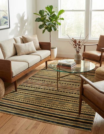 4' x 6' 4 Hand Knotted Modern Ziegler Rug