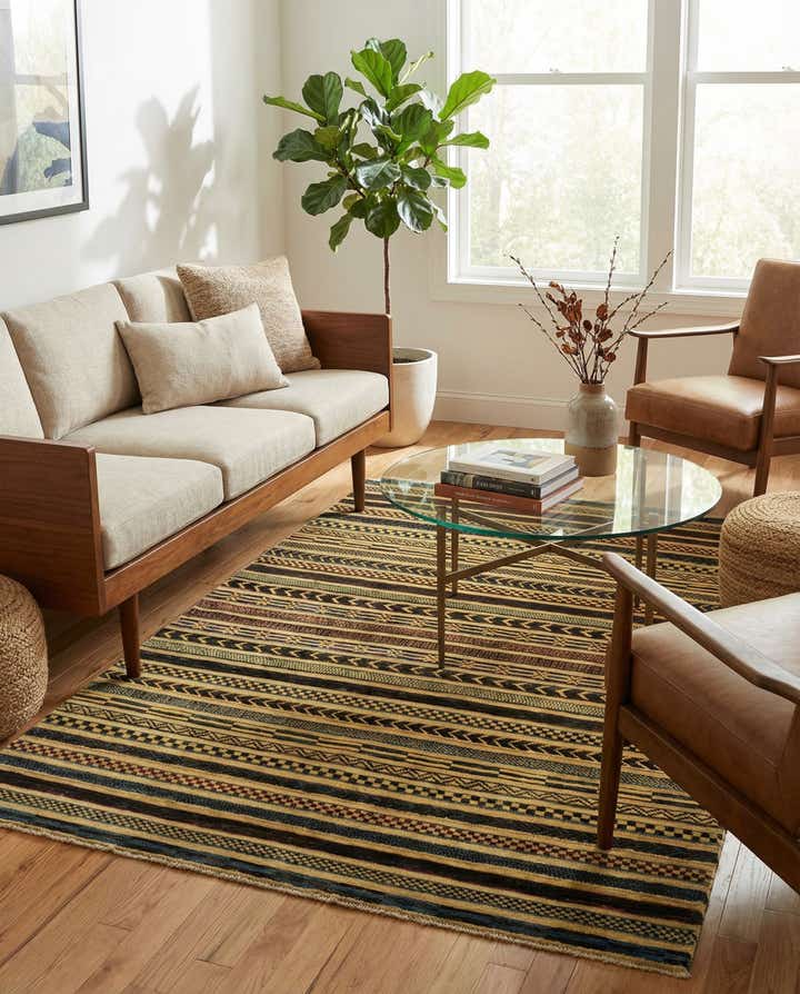 4' x 6' 4 Hand Knotted Modern Ziegler Rug