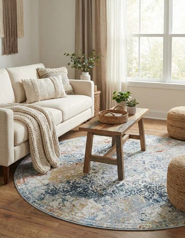 5' 3 x 5' 3 Kamala Washable Round Rug
