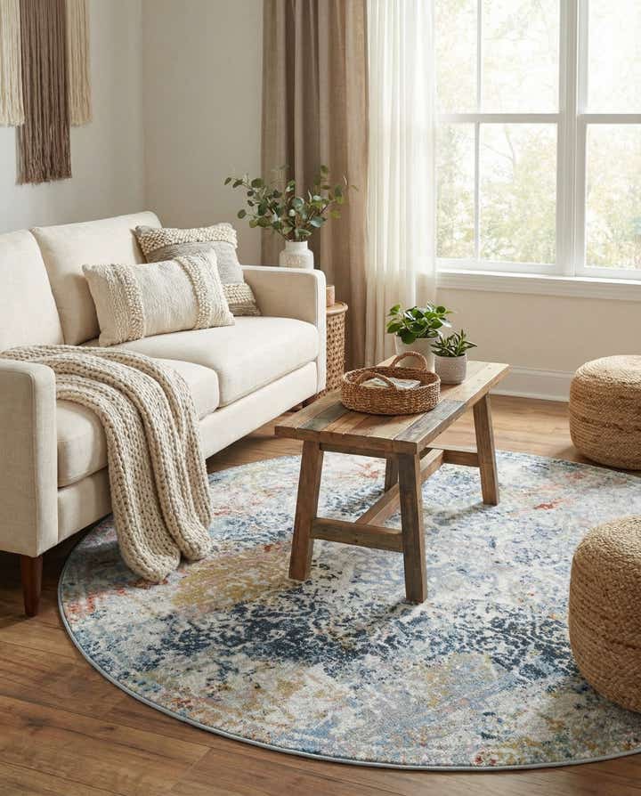 5' 3 x 5' 3 Kamala Washable Round Rug