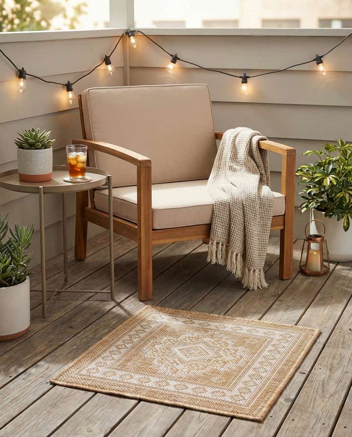 1' 4 x 1' 4 Easy-Clean Aztec Indoor / Outdoor Sample Rug