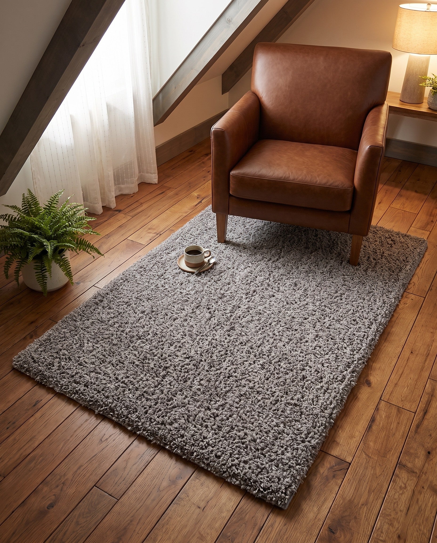 4' x 6' Solid Shag Rug