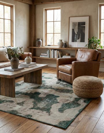 4' x 5' 7 Hand Knotted Ultra Vintage Persian Wool Rug