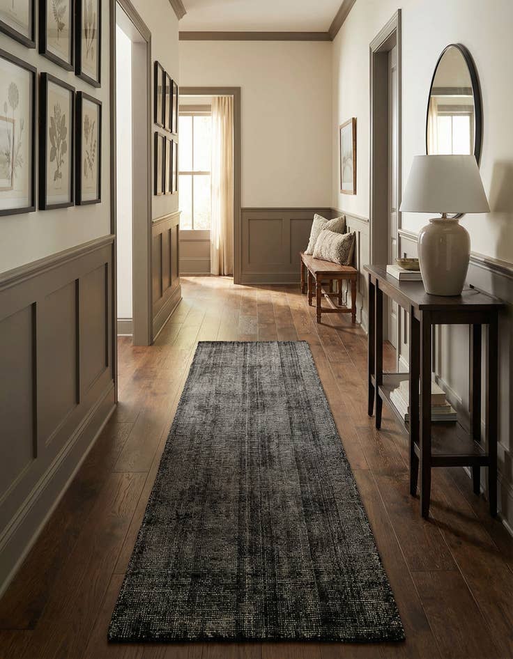 Detail image of 2' 7 x 13' 1  Hand Woven Jill Zarin English Manor Farmhouse Wool Runner Rug