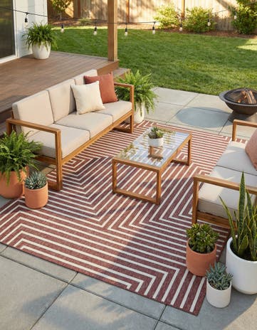 7' 10 x 10' Easy-Clean Modern Indoor / Outdoor Rug