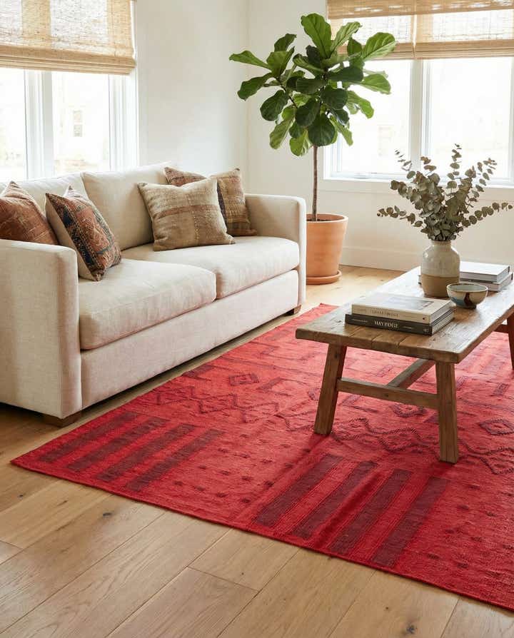 4' 10 x 6' 2 Hand Woven Kilim Modern Wool Rug