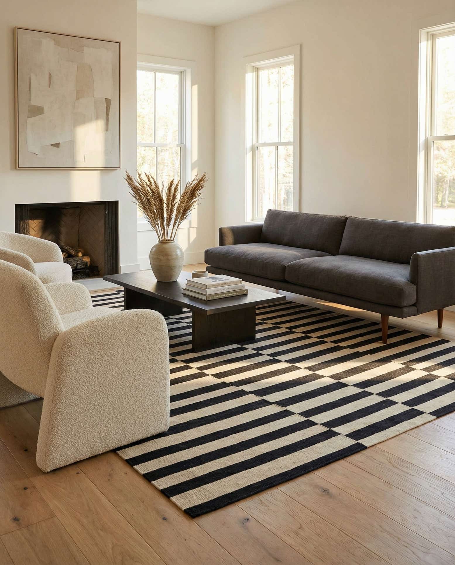 6' x 7' 5 Hand Woven Kilim Modern Wool Rug