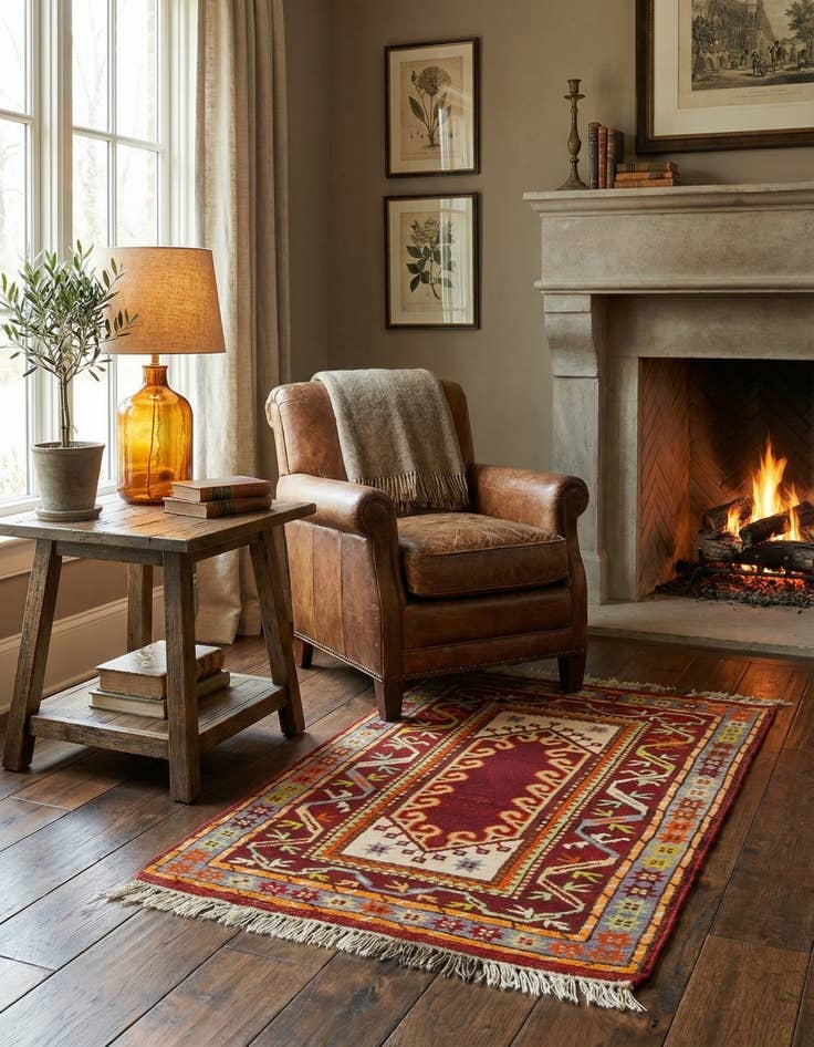 Detail image of 2' 10 x 4' 10  Hand Knotted Anatolian Wool Rug