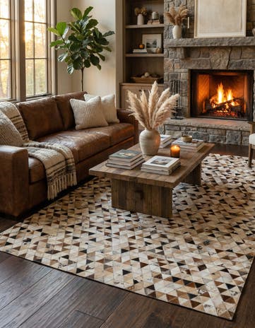 5' x 7' 11 Cowhide - Patchwork Rug