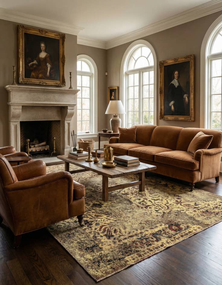 Detail image of 6' 4 x 9' 7 Vintage Royal Wool Rug