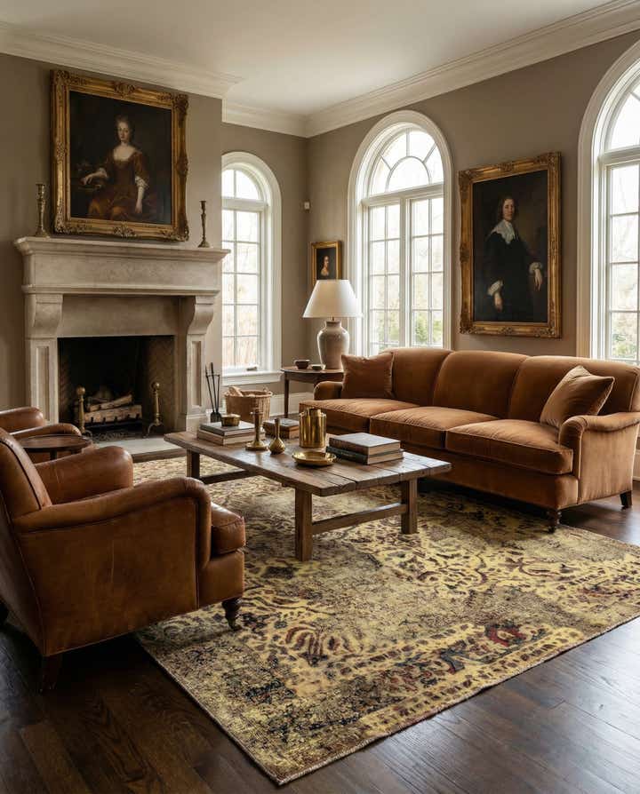 6' 4 x 9' 7 Vintage Royal Wool Rug