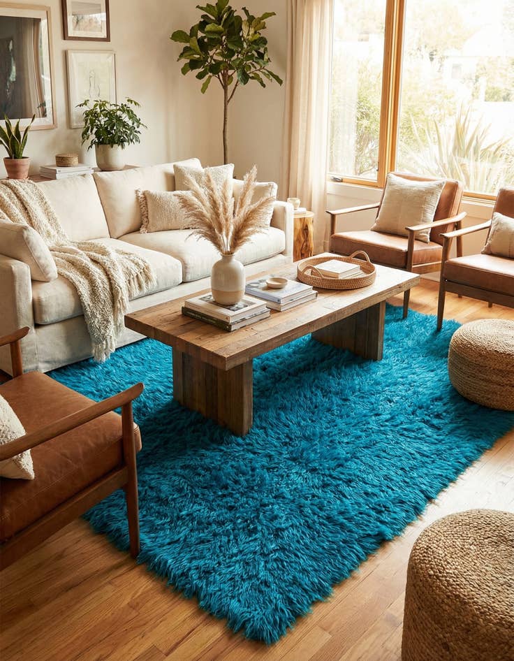 Detail image of 5' 7 x 6' 5  Hand Knotted Moroccan Wool Rug