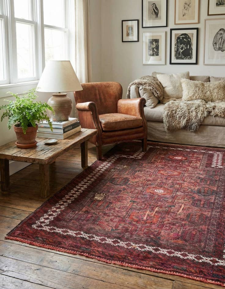 Detail image of  3' 1 x 4' 7  Hand Knotted Ultra Vintage Persian Wool Rug