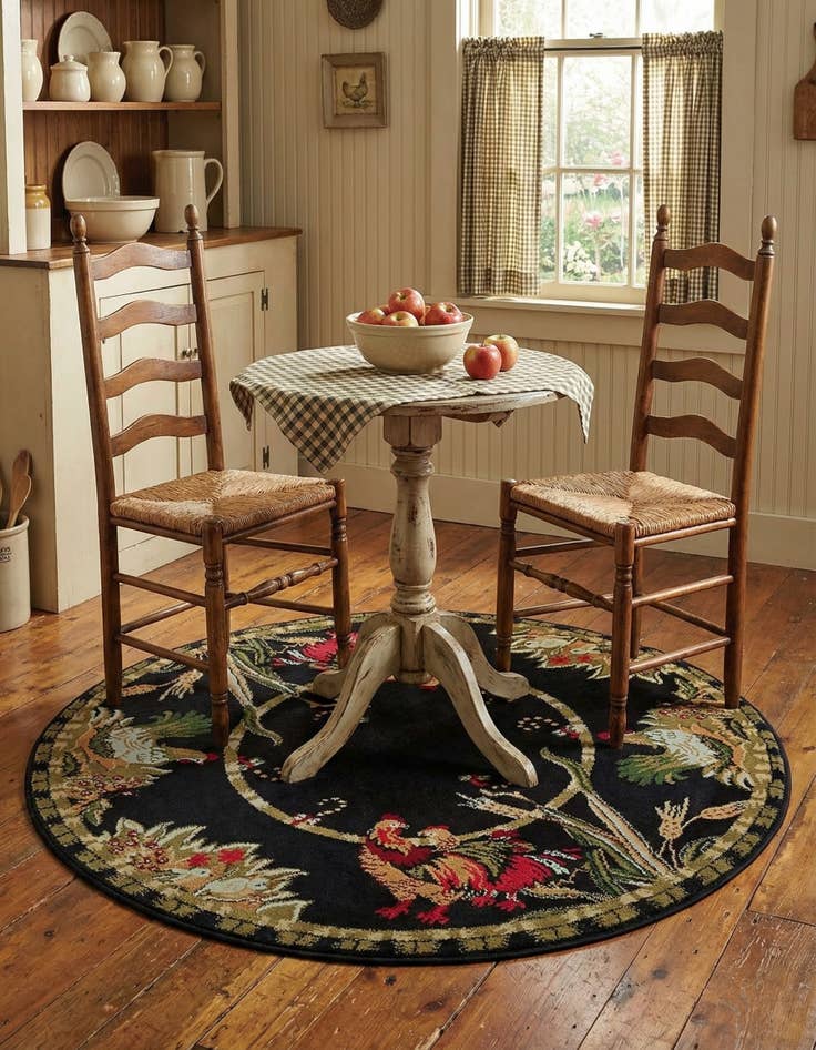 Detail image of 4' x 4' Country Round Rug