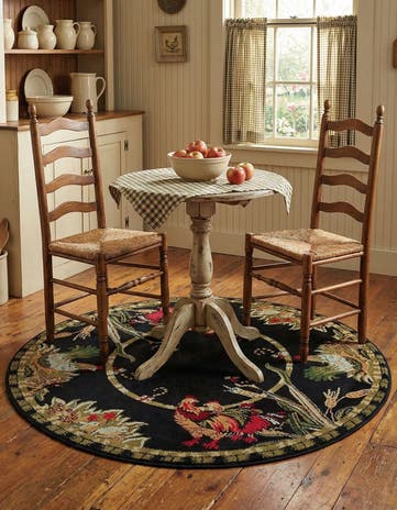 4' x 4' Pastoral Round Rug