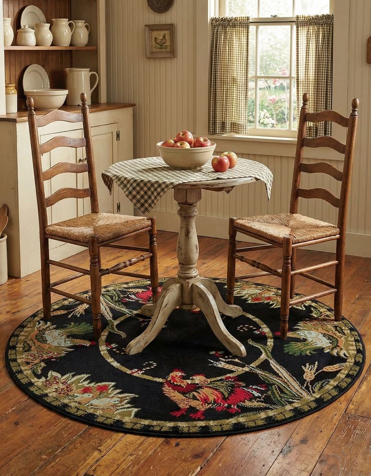 4' x 4' Pastoral Round Rug