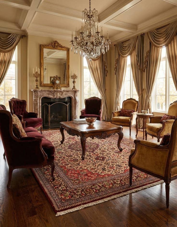 Detail image of  4' 7 x 7' 3 Ghom Rug