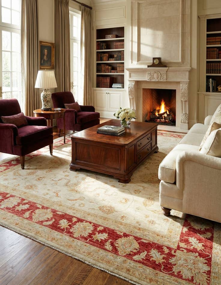 Detail image of 10' 2 x 13' 4 Kaizar Wool Rug