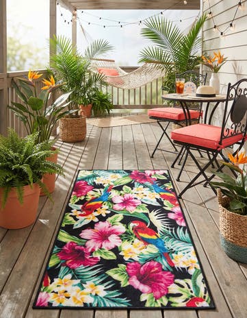 Easy-Clean Jill Zarin Caribbean Indoor / Outdoor Runner Rug