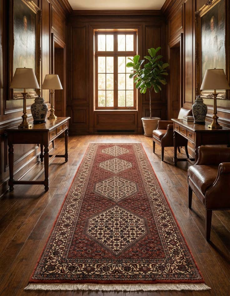 Detail image of 2' 8 x 9' 10 Bidjar Wool Runner Rug