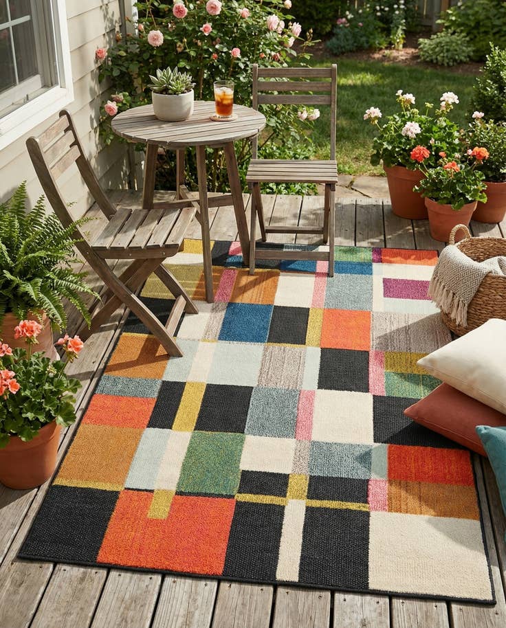 Detail image of 4' x 6' Easy-Clean Casablanca Indoor / Outdoor Rug