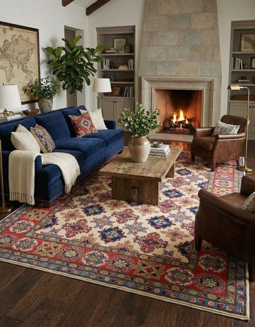 6' 6 x 10' 5 Hand Knotted Kazak Rug