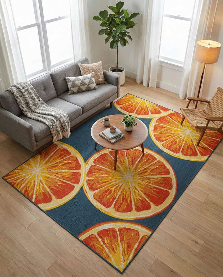 6' x 9' Easy-Clean Modern Indoor / Outdoor Rug