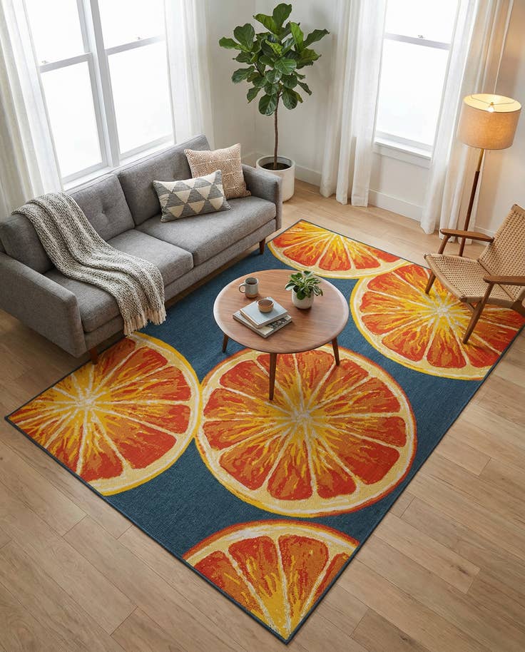 Detail image of 6' x 9' Easy-Clean Modern Indoor / Outdoor Rug