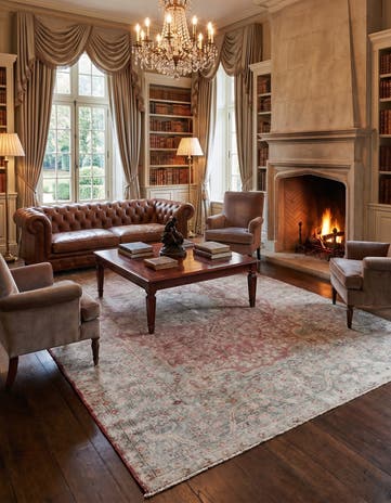 5' 11 x 8' 6 Vintage Royal Wool Rug