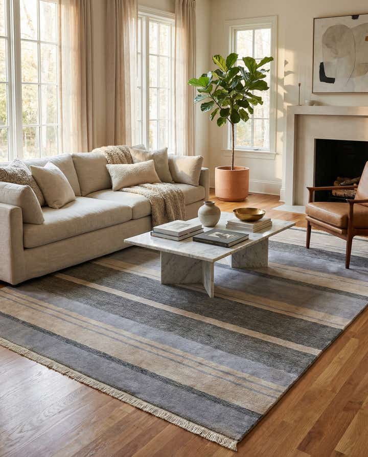 6' 6 x 9' 9 Hand Knotted Darya Wool Rug