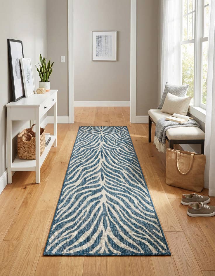 Detail image of 2' x 6'  Washable Safari Indoor / Outdoor Runner Rug