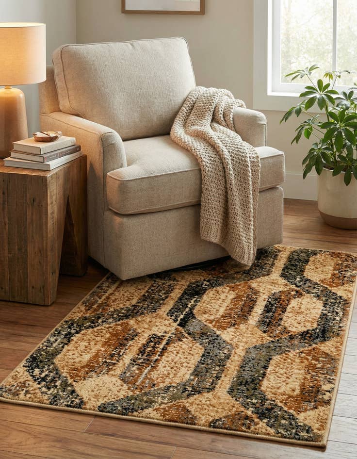 Detail image of 2' 2 x 3' Saturn Rug