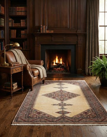 4' 3 x 5' 11 Hand Knotted Bokhara Wool Rug