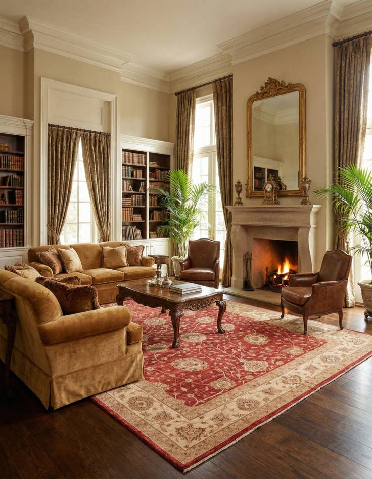 Detail image of 9' 5 x 12' 8 Hand Knotted Peshawar Ziegler Rug