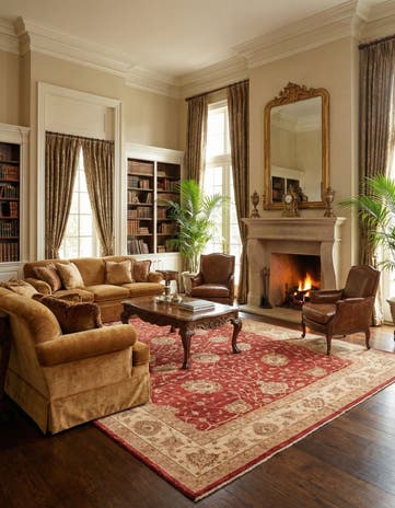 9' 5 x 12' 8 Hand Knotted Peshawar Ziegler Rug