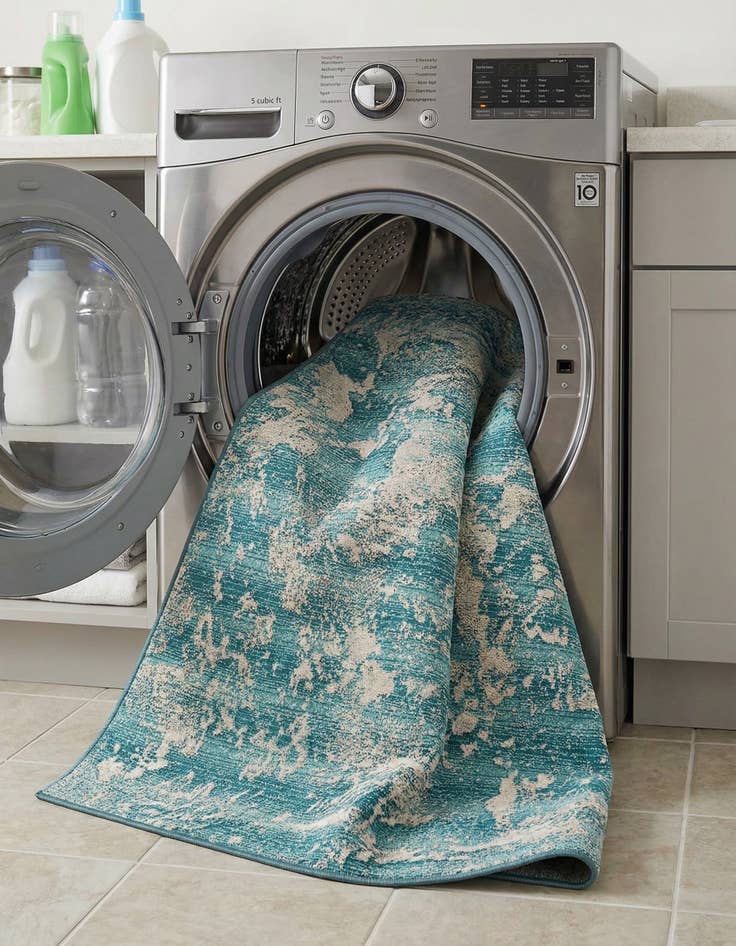 Detail image of  6' x 9'  Washable Modern Indoor / Outdoor Rug