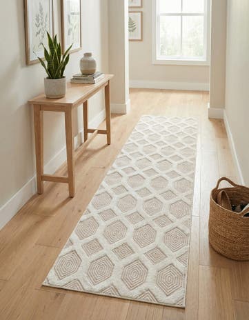 Beige Sabrina Soto Casa Havana Runner Rug