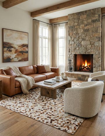 8' 3 x 10' 2 Cowhide Rug
