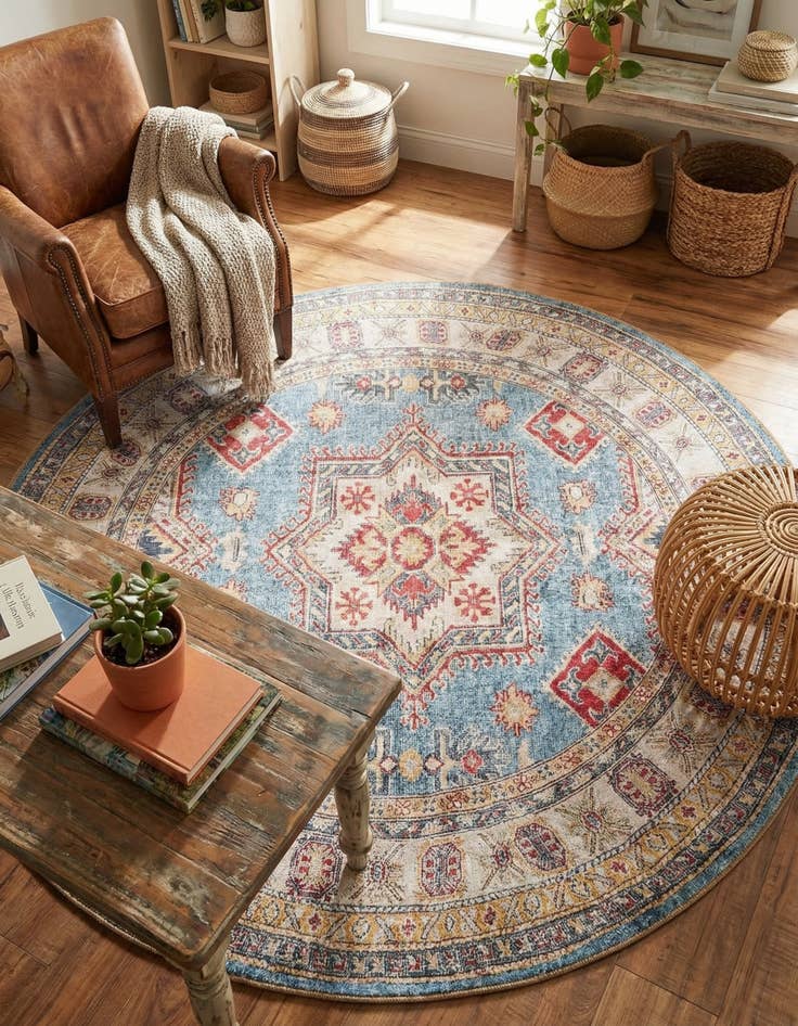 Detail image of 5' 1 x 5' 1 Timeless Round Rug