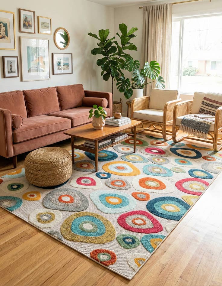 Detail image of 5' 3 x 8'  Washable Casablanca Indoor / Outdoor Rug