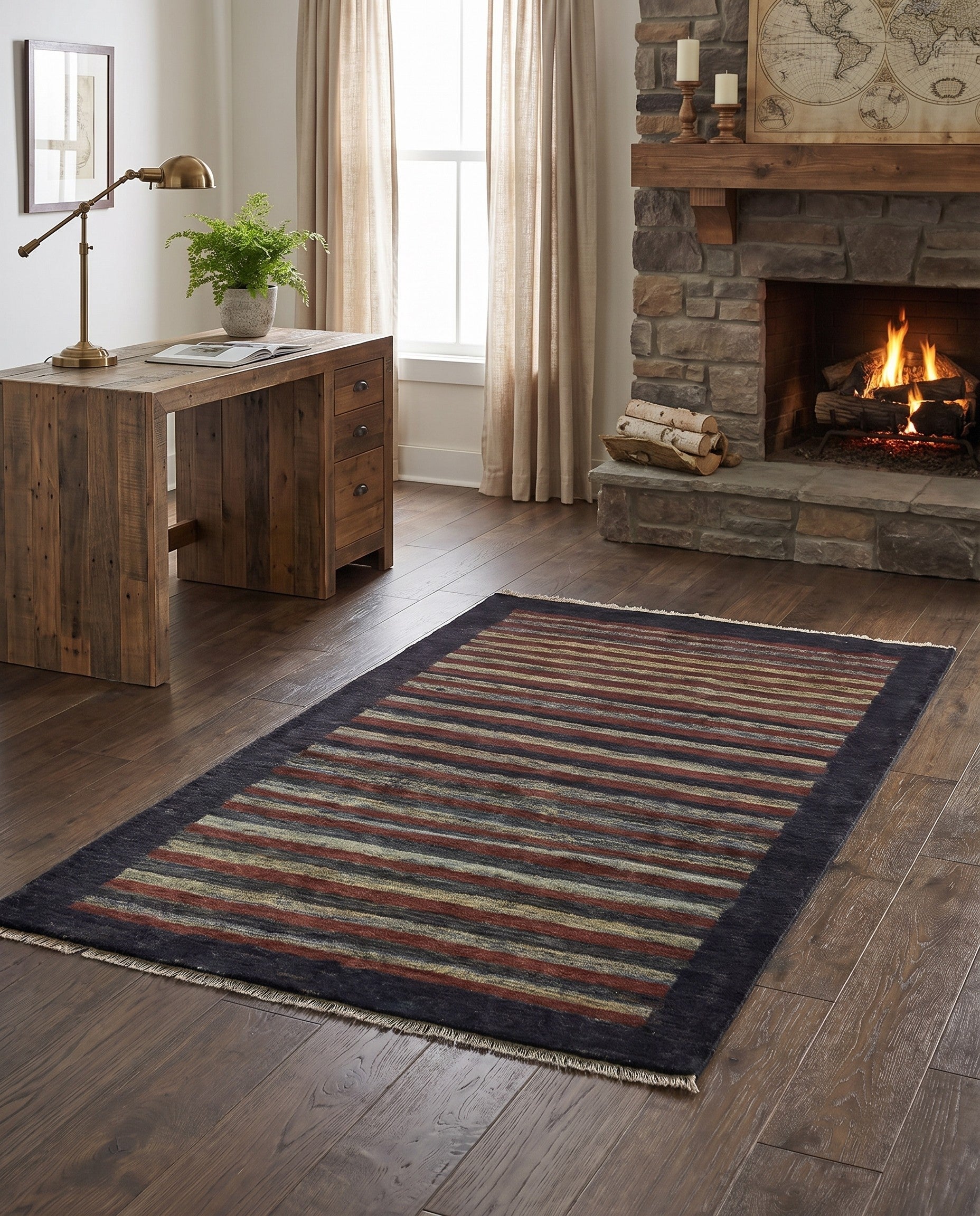 3' 4 x 6' 3 Hand Knotted Modern Ziegler Rug