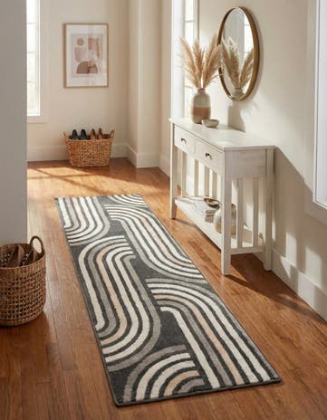 Charcoal Charlotte Runner Rug