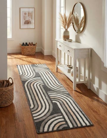 Charcoal Charlotte Runner Rug