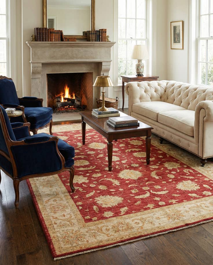 Detail image of 6' 8 x 9' 10 Ziegler Wool Rug