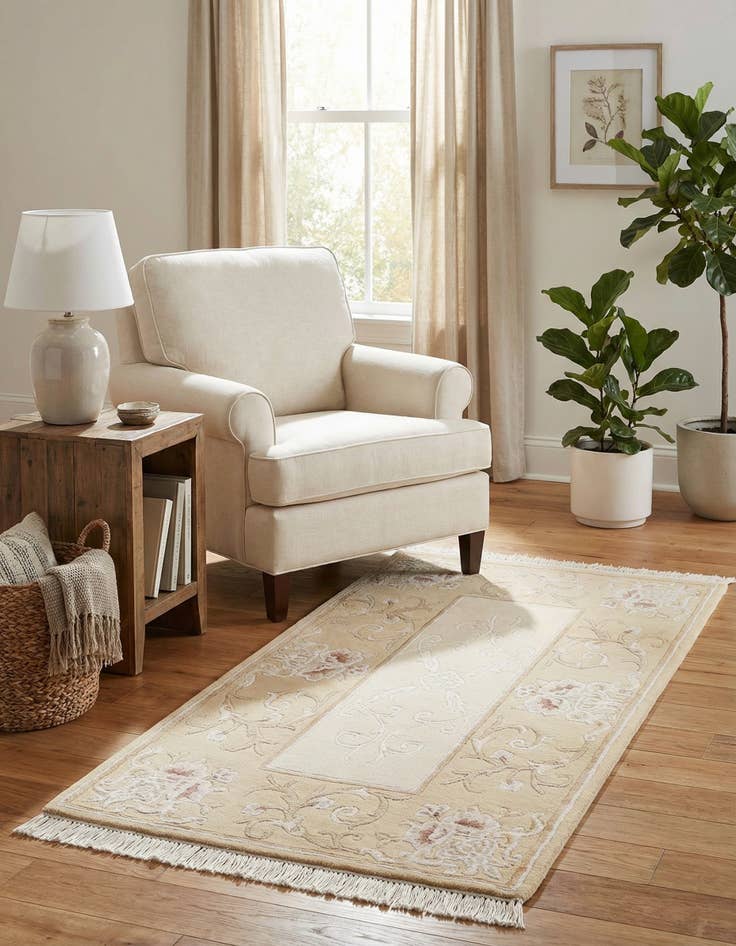 Detail image of 2' 9 x 5'  Hand Knotted Darya Wool Rug