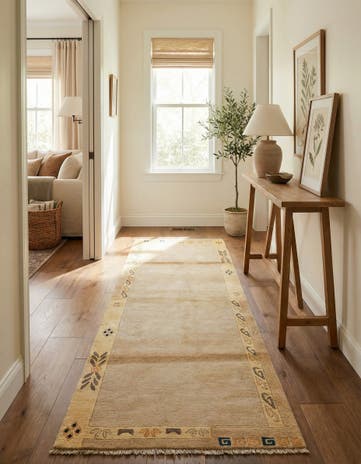 2' 9 x 7' 10 Hand Knotted Nepal Wool Runner Rug