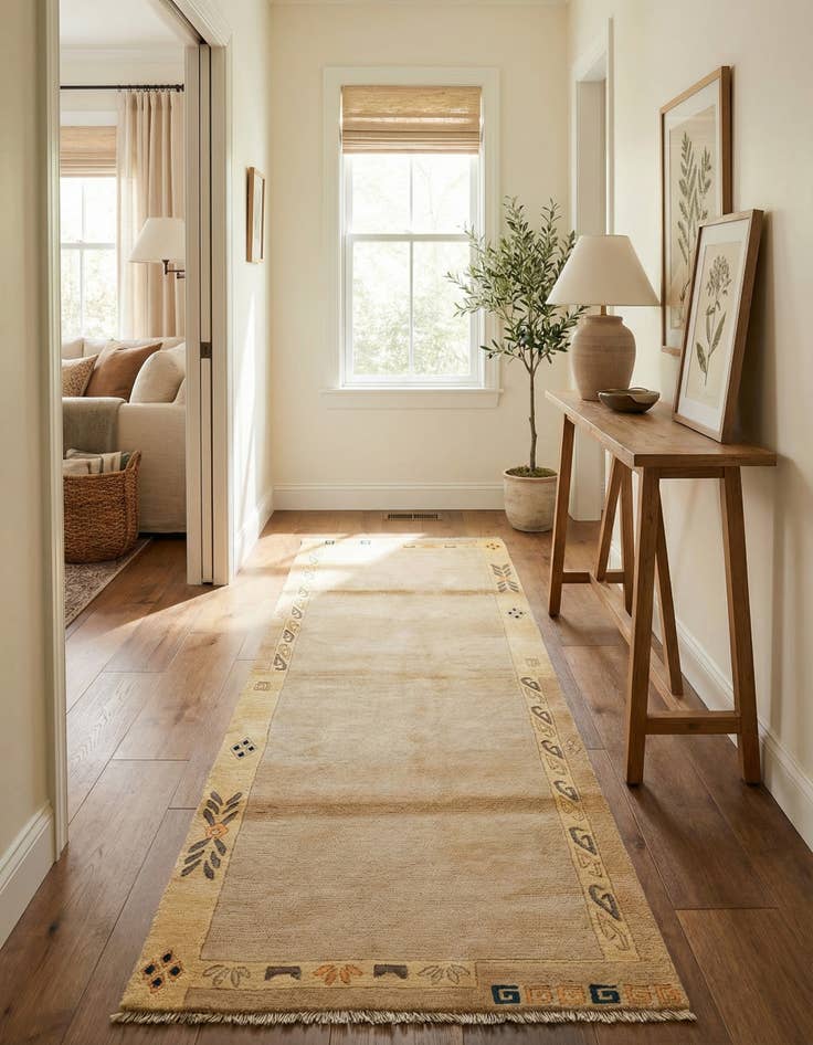 Detail image of 2' 9 x 7' 10  Hand Knotted Nepal Wool Runner Rug