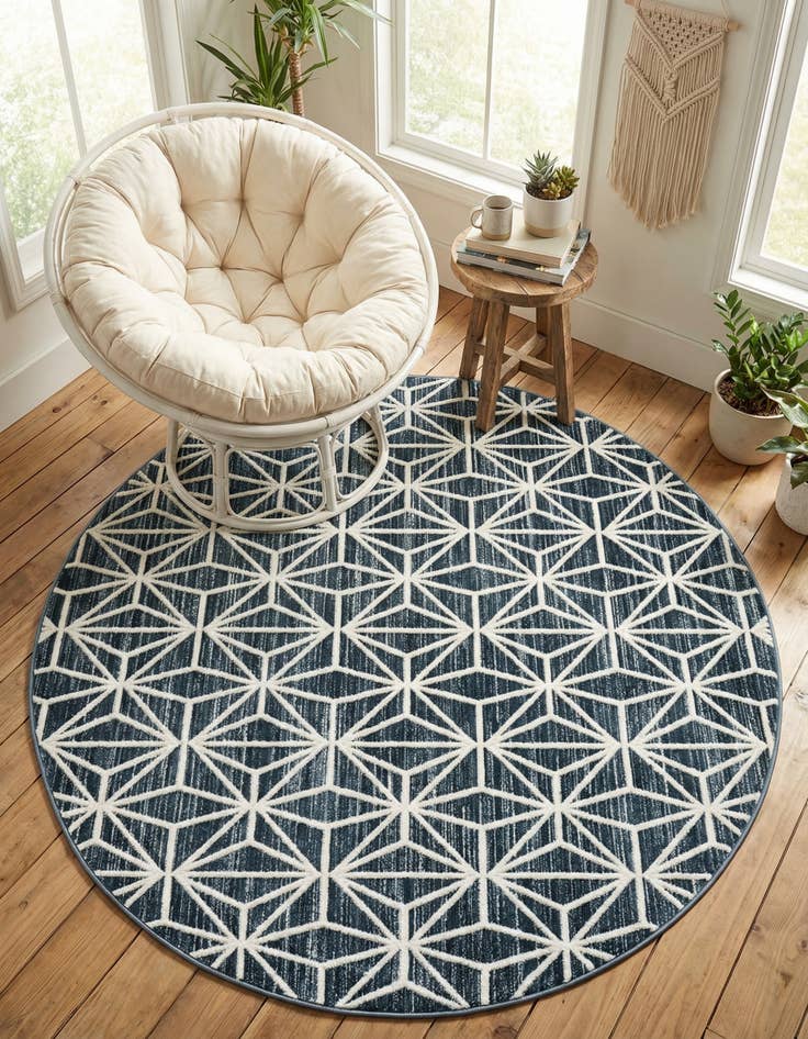 Detail image of 5' 3 x 5' 3 Uptown Fifth Avenue Round Rug
