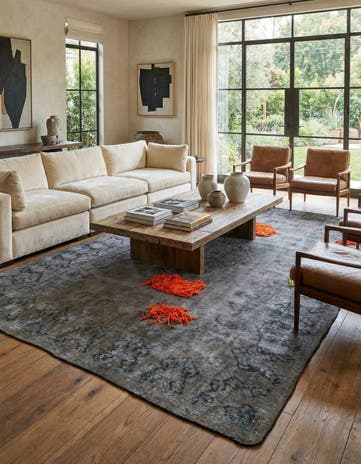 6' 8 x 10' Hand Knotted Ultra Vintage Persian Wool Rug